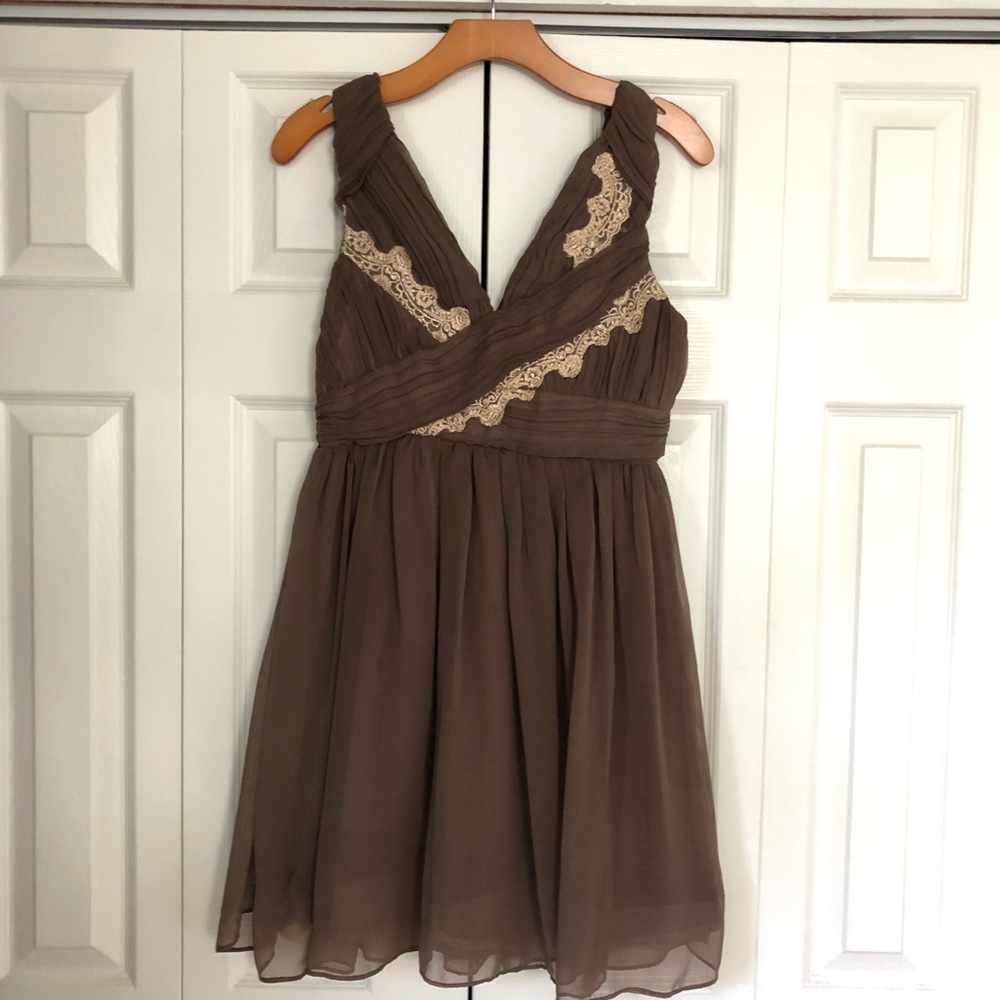 Chocolate, Chiffon and Lace Dress